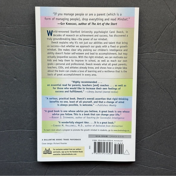 Mindset by Carol S. Dweck, Ph.D. | Self-Help, Psychology | Paperback Book - Picture 2 of 10